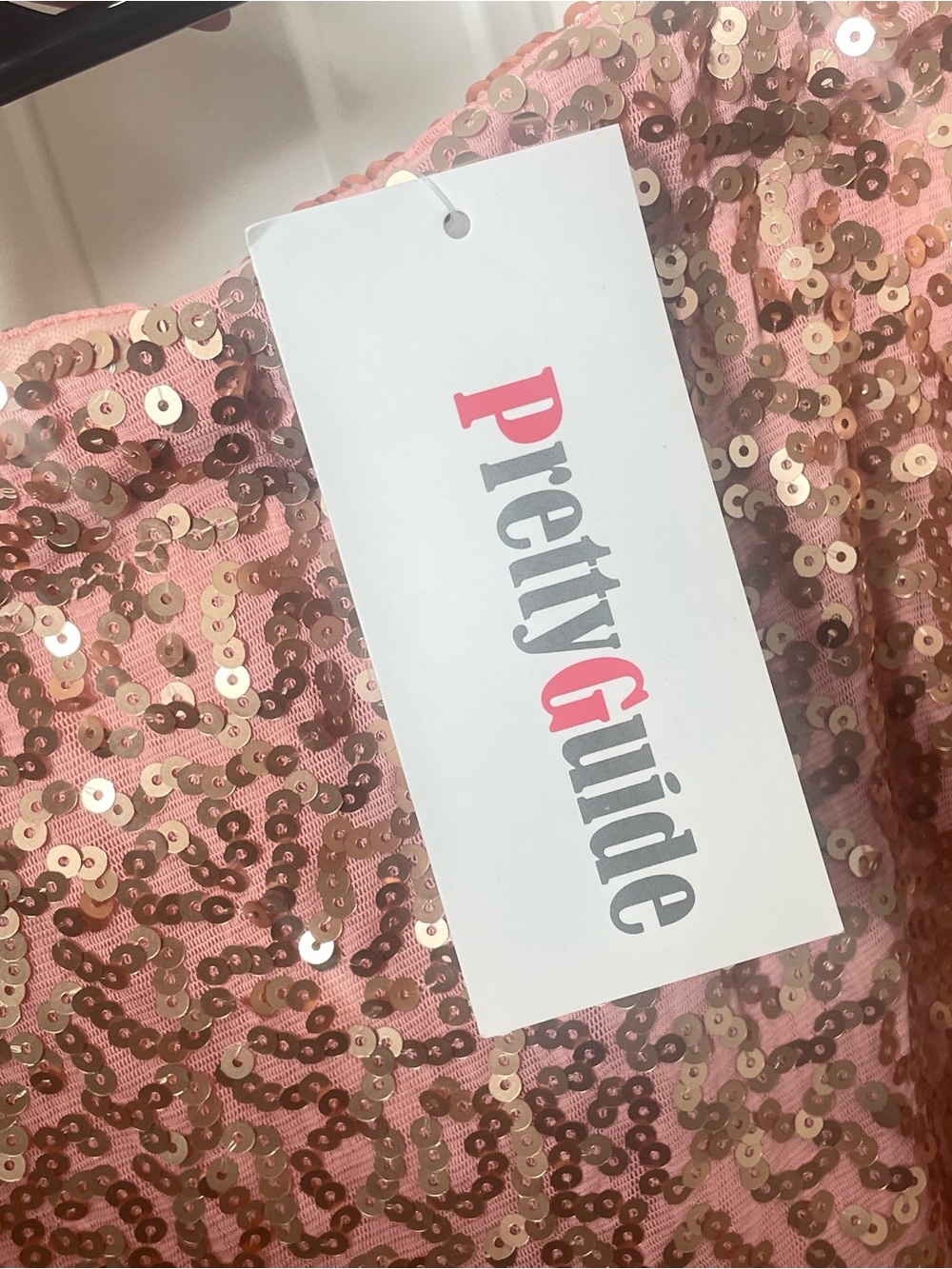 PrettyGuide Rose Gold Sequin Midi Skirt - New With Tags - Picture 4 of 6